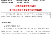 梦见血腥明日停牌！又一A股，筹划控制权变更